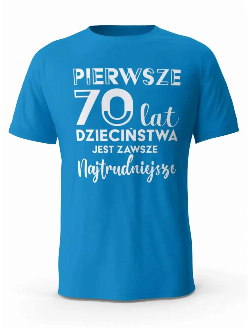 Koszulka Pierwsze 70 lat Dzieciństwa, T-shirt Dla Mężczyzny