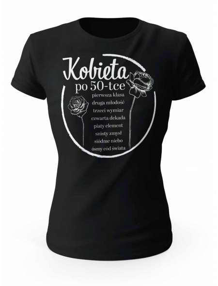 Koszulka Damska Kobieta po 50-tce, T-shirt Dla Kobiety