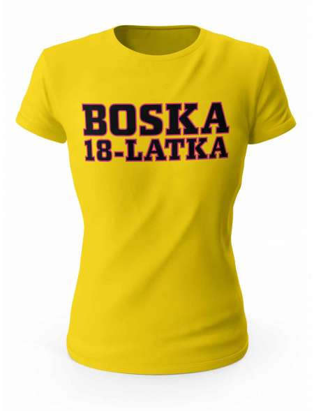 Koszulka Damska, Boska 18-latka, Prezent Dla Kobiety