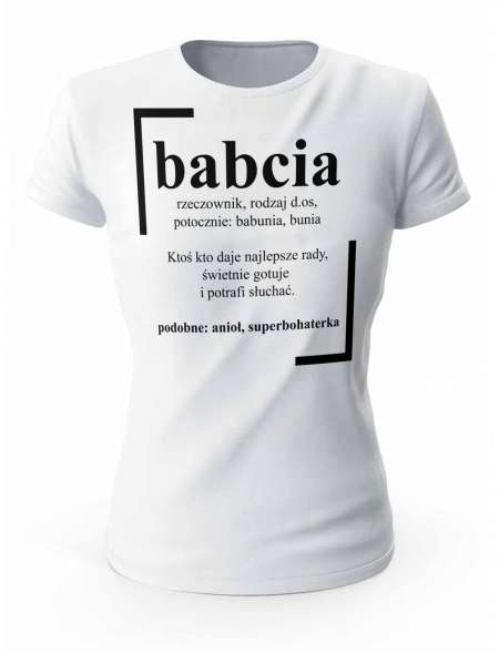 Koszulka Damska, Definicja Babcia, Prezent Dla Kobiety