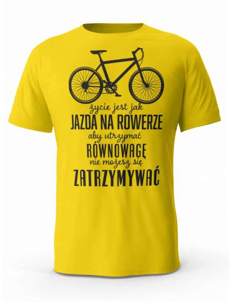 Koszulka, Życie Jest Jak Jazda Na Rowerze, T-shirt Dla Mężczyzny