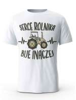 Koszulka Męska, Serce Rolnika Bije Inaczej, T-shirt Dla Mężczyzny