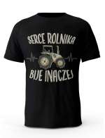 Koszulka Męska, Serce Rolnika Bije Inaczej, T-shirt Dla Mężczyzny